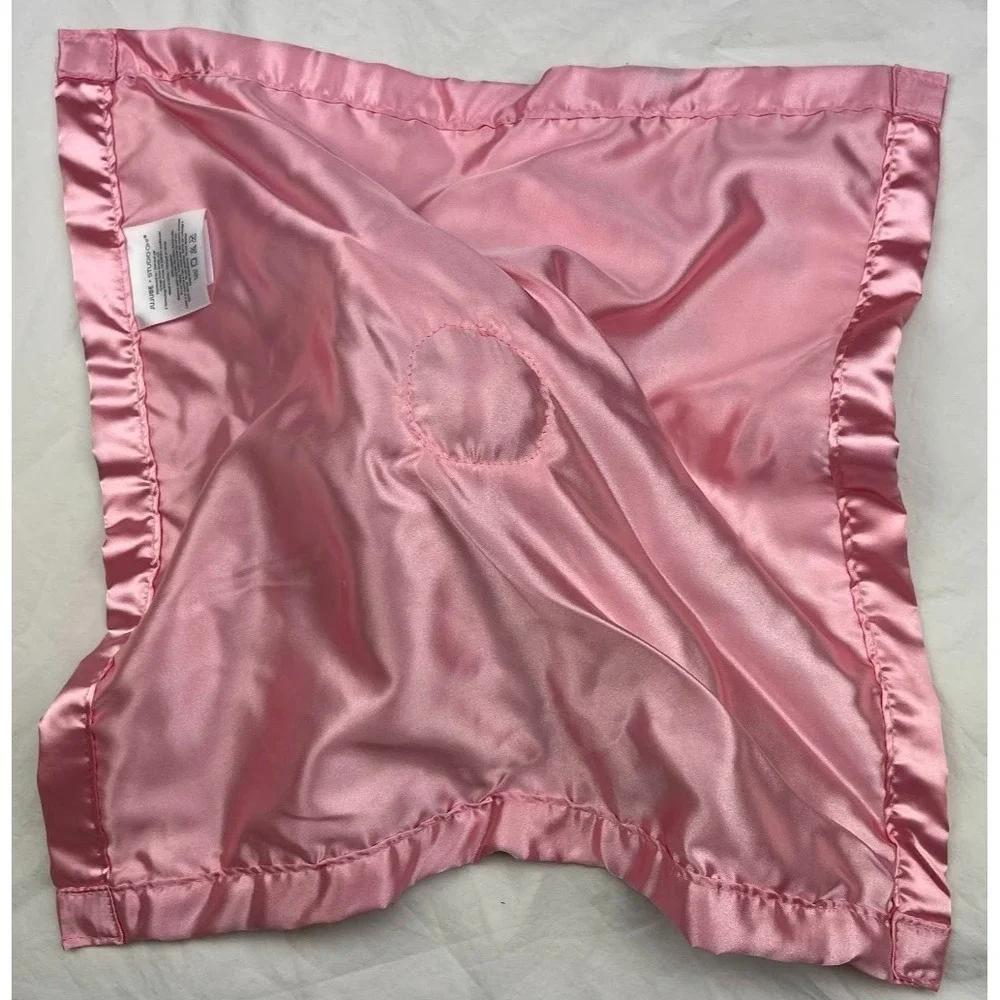 JuJuBe‎ Little Miss Sunshine Baby Security Blanket Lovey Satin Pink Girl NWT